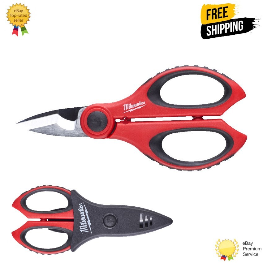 Milwaukee Electrician Scissors with holder -  4932478620