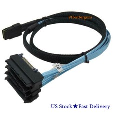 Mini SAS 36P SFF-8087 to 4 SFF-8482 Connectors With SATA Power Cable 1m US SHIP