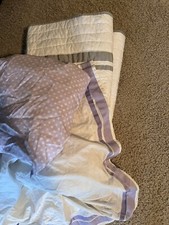 pottery barn harper quilt, with Crib Bedskirt And Sheet Preowned
