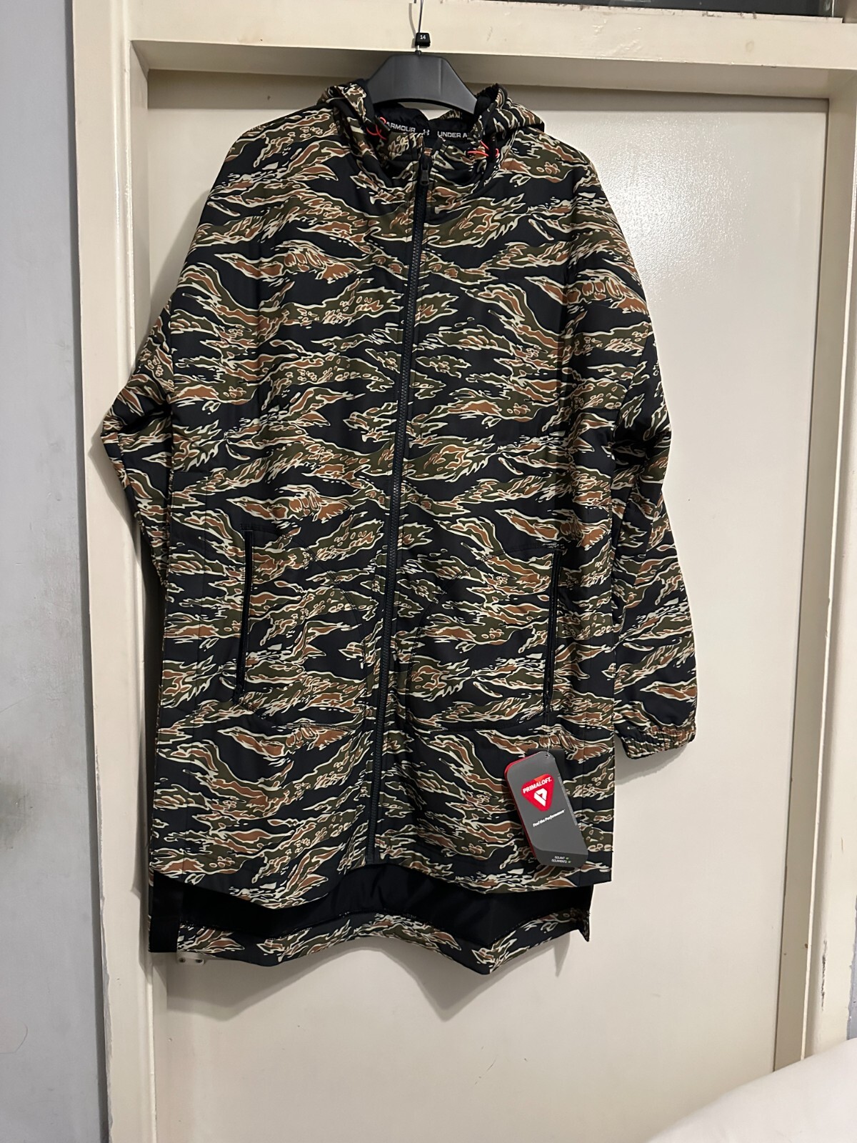 Under Armour Men's Camo Jacket Primaloft Insulation Rare Sample Coldgear Hoodie image 5