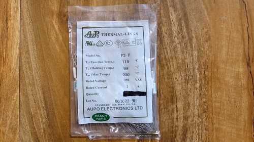 Fuse Thermal 250V 2A 115°C - P2-F - Picture 2 of 3