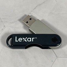Lexar by Micron Keyring Portable 16GB Flashdrive USB 2.0 TwistTurn Black/Silver