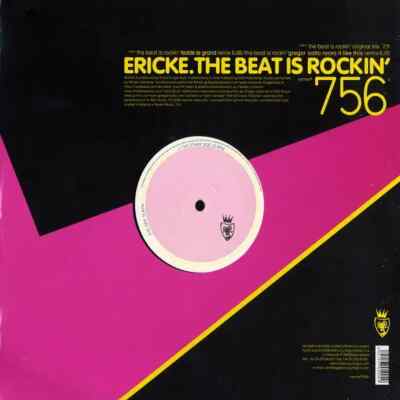 Ericke The Beat Is Rockin Vinyl Single 12inch NEAR MINT Vendetta Records