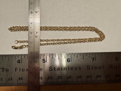NEU 14K MASSIV GOLD 2MM GEDREHT 16 ZOLL HALSKETTE KETTE ANHÄNGER KARABINERVERSCHLUSS 1,85g