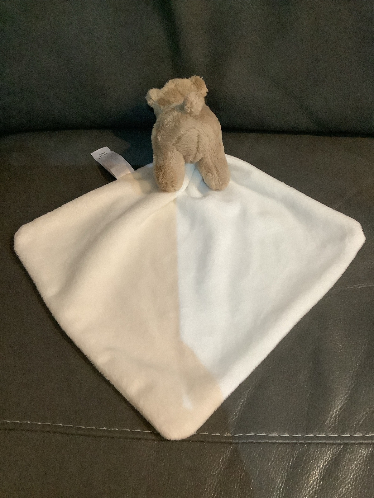 Asda Cream Brown Teddy Bear Plush Baby Comforter Blanket Soother