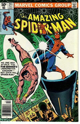 Amazing Spider-man 211 - ''The Spider and the Sea-Scourge!''  8.5+ Newsstand!