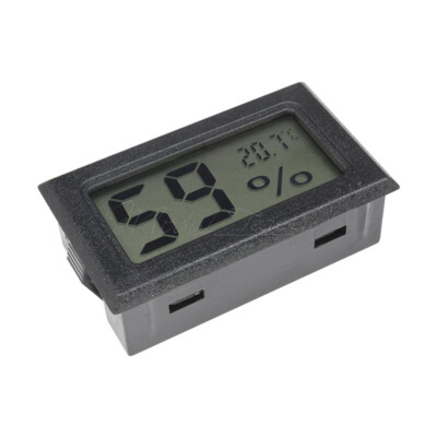 10PCS Digital LCD Indoor Temperature Humidity Meter Thermometer Hygrometer Black