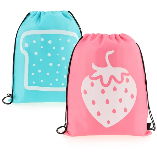 2x Kühlbeutel - flache Thermo-Kühlbox - Kühl-Rucksack mit Zugband & Trägern