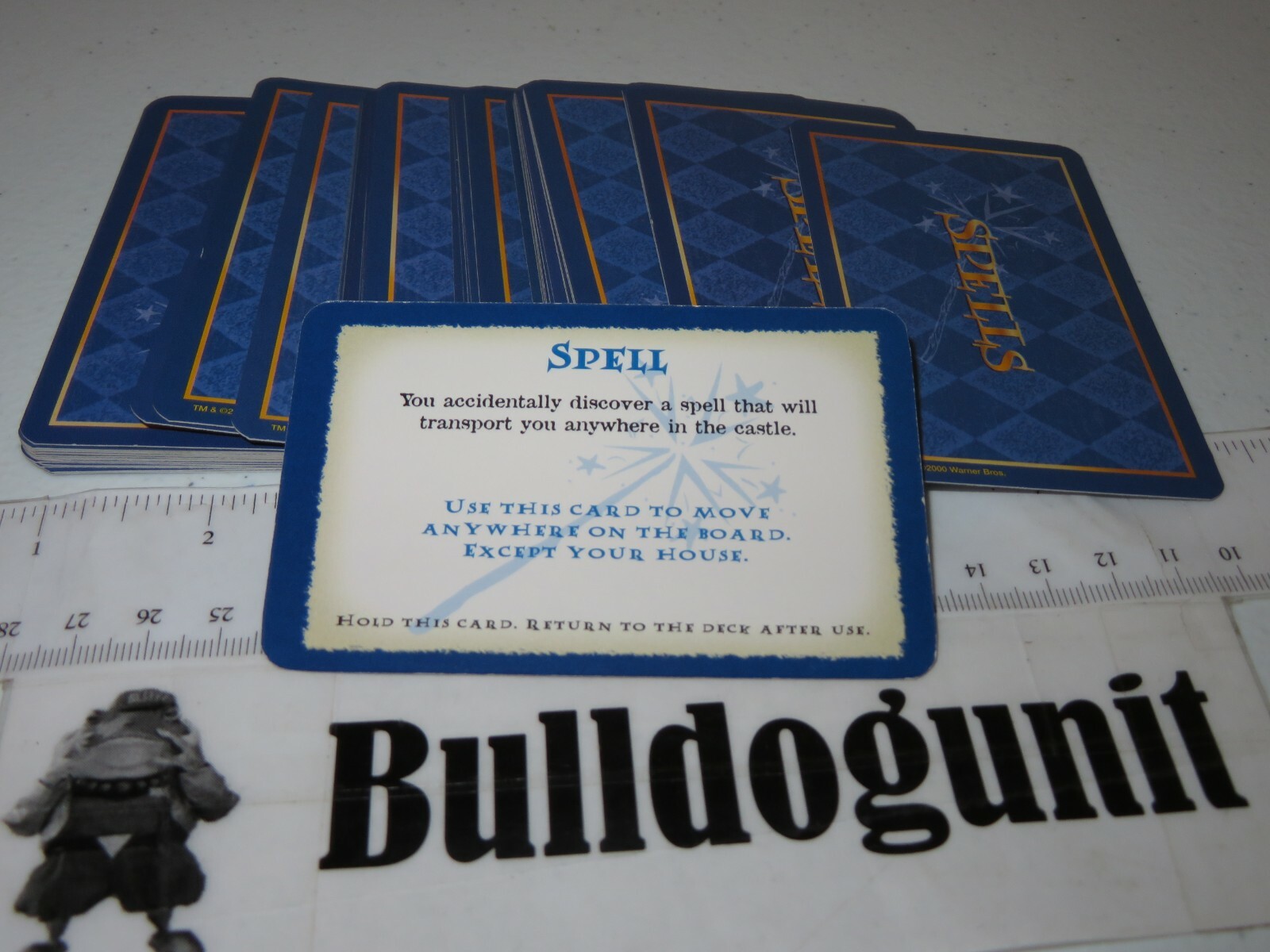 2000 Harry Potter Sorcerer's Stone Trivia Board Game Lot 50 Spell Card Part Only