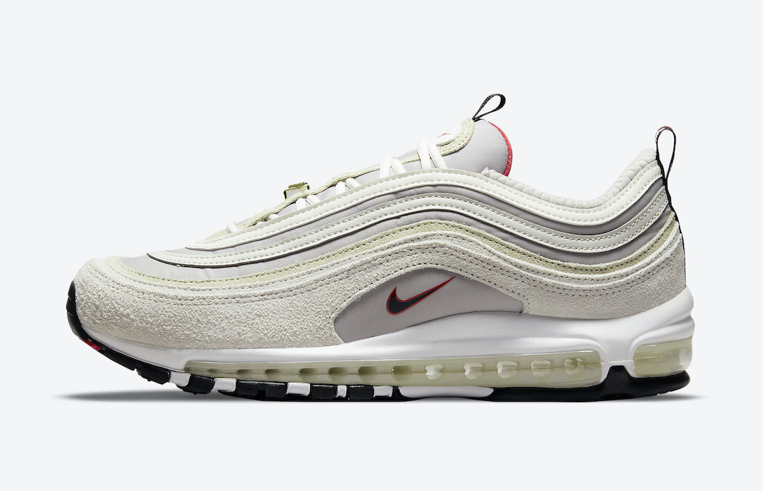 Nike Air Max 97 SE First Use College Серый Белый Красный черный DB0246-001 sz 7 Мужские