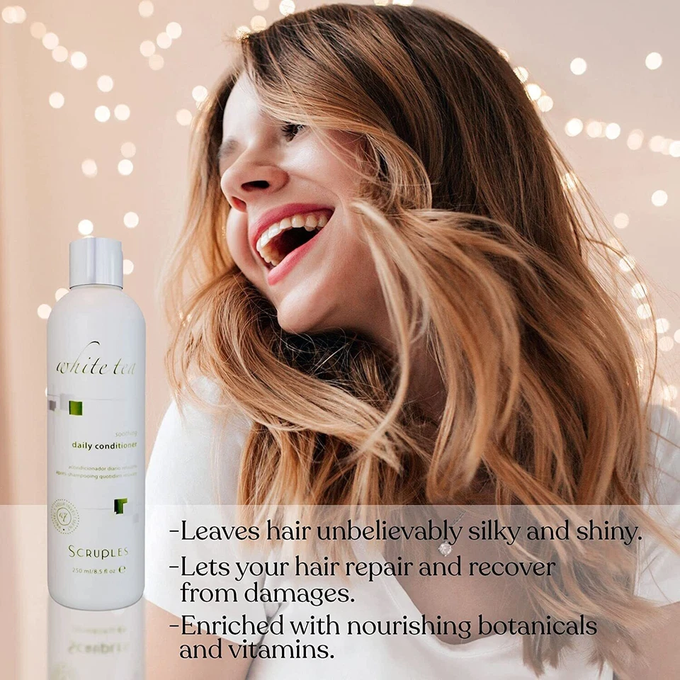 Scruples Platinum Shine Shampoo & White Tea Soothing Daily Conditioner Set of 6 - Image 4 of 4