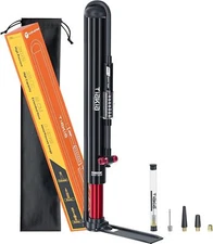 Bike Pump with Gauge, High Pressure Bicycle Pump High Volume Portable Hand Air.