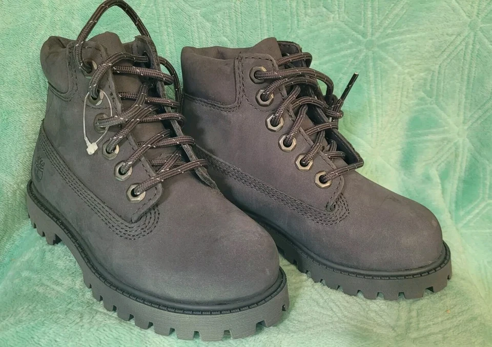 Timberland Talla 9 Niños Pequeños Jóvenes Niños Botas Gris Oscuro Rebotl A8198 ~ NUEVAS Foto 2 de 4