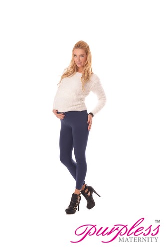 New Stretchy Maternity Leggings Over Bump Full Length Size 8 10 12 14 16 18 1000 - Picture 15 of 17