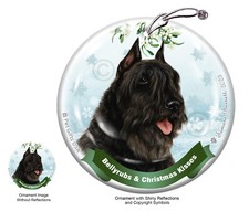 Bouvier des Flandres Bellyrubs and Christmas Kisses Holiday Ornament
