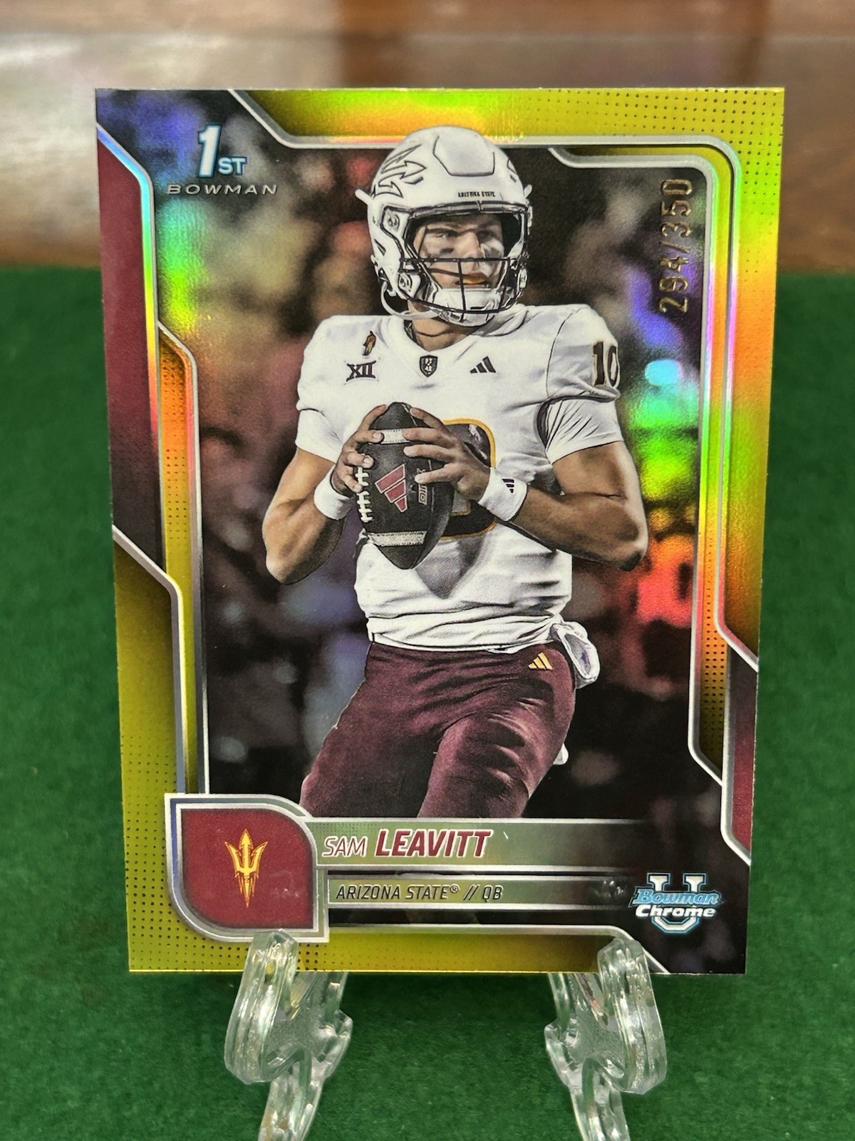 2025 Bowman U Chrome Sam Leavitt 1st Bowman Yellow Refractor /350