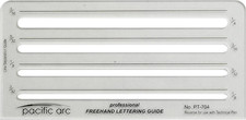 - Freehand Lettering Aid Template - Stencil for Professional or School Work - 3.