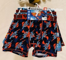 Superman Boys Boxer Brief Underwear, 4-Pack, Size Medium