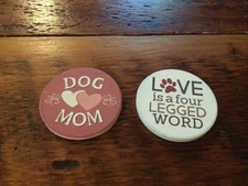 Car Coasters  DOG MOM cupholder Coasters Lot Of 2 Pre-owned