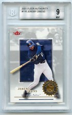 2001 FLEER AUTHORITY #116 JEREMY OWENS BGS 9 MINT, 0601/2001, ROOKIE CARD. rookie card picture