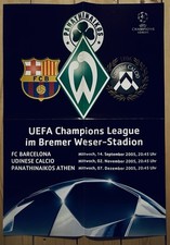 Plakat 2005 SV Werder Bremen - CF Barcelona Udinese Athen BRD DFB DDR WM FIFA CL