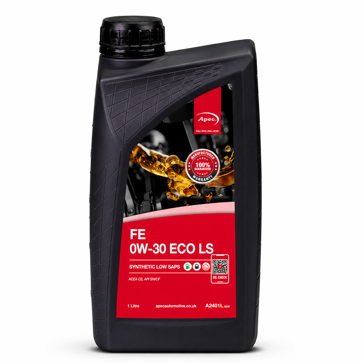 APEC FE 0W-30 ECO LS Fully Synthetic Engine Oil 1L | ACEA C2 API SM/CF