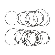 20PCS 1mm Square Folded Rubber Belt for Recorders 70-100mm