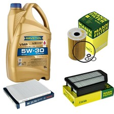MANN Inspektionspaket 5L RAVENOL VMP 5W-30 für Hyundai i40 CW 1.7 CRDi