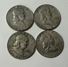 Lot # 1600 - Franklin Half Dollar - 90% Silver - 2.00 Face - Unknown Grade