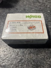 50 pcs WAGO 221-413 COMPACT Splicing Connectors 3 pole Lever Nuts FREE SHIPPING 
