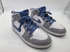 Nike Air Jordan 1 Mid True Blue Cement Grey White DQ8424-014 Kid Size 2Y