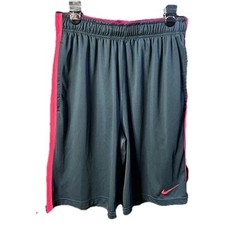 Nike Unisex Grey and hot Pink basketball Shorts size small eUC