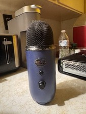 Blue Yeti USB Condenser Microphone Blue Mute Switch Adjustable Gain -broken port