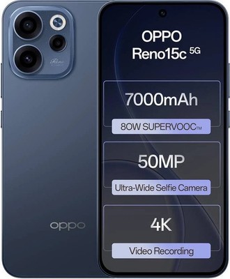 OPPO Reno15c 5G (Blue, 256 GB 8GB RAM) 6 Gen 1 Processor Global Version.