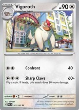 4x Vigoroth 161/193 - PAL - Playset of 4 - SLAKING DECK - Pokémon TCG - NM