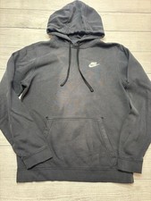 Nike Hoodie Mens Small Gray Small Logo Fleece Pullover Sweatshirt Pocket