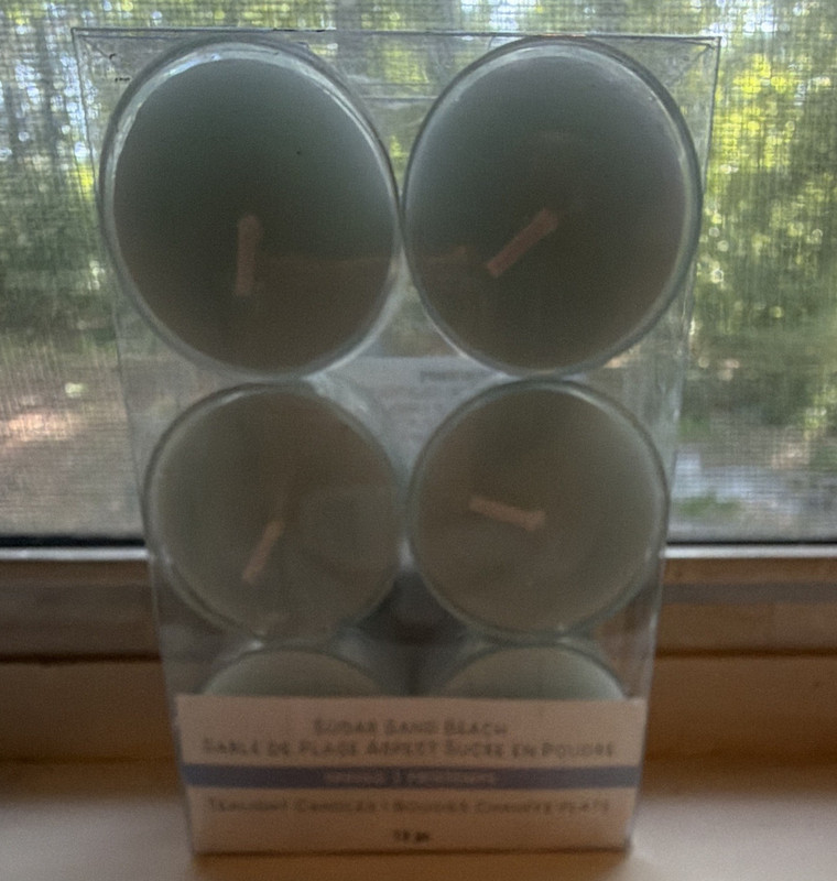 Ashland Sugar Sand Beach Scented Spring Tealight Candles 12 Pack Light Blue