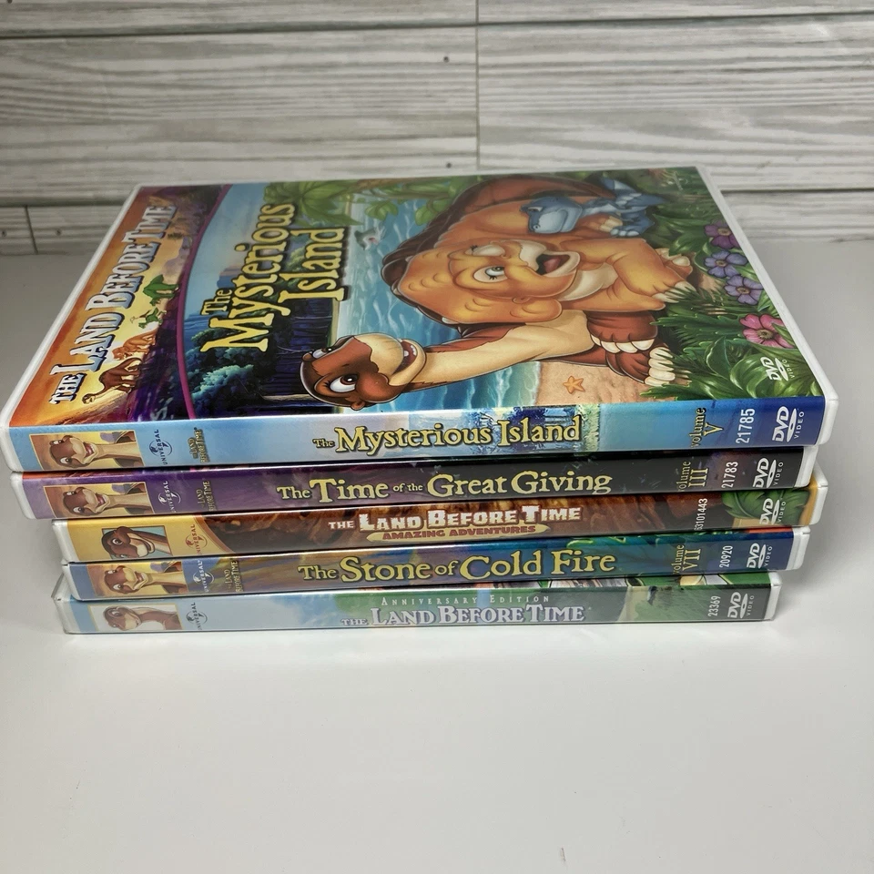 The Land Before Time -  5 Movie Lot DVD Lucas Universal Studios Foto 3 de 4
