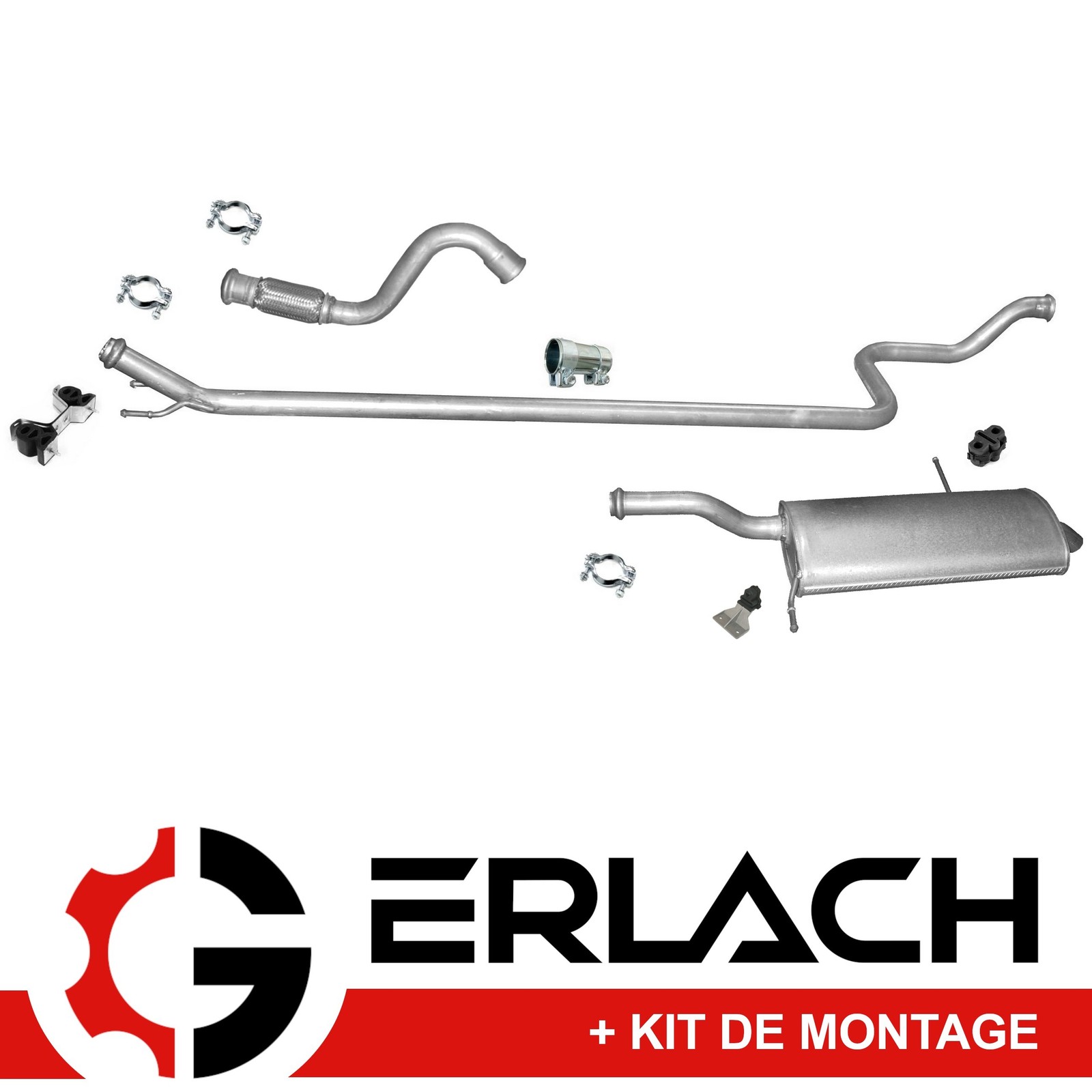 Echappement silencieux en acier aluminise pour Citroen C4 Grand Picasso I