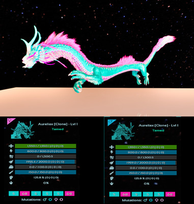  ARK Survival Ascended Aureliax| LVL 1 PAAR KLONE PvE PC/XBOX/PS5