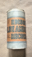 Record cylindre Edison bleu ambre #2034 "valse or et argent" Nat'l. Bande de bal