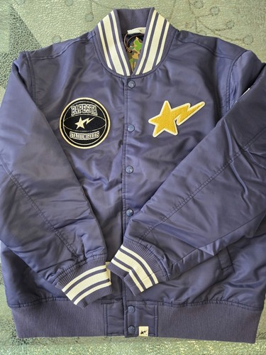 Brand New With Tags BAPE A Bathing Ape X Stadium Goods Varsity Navy Size M