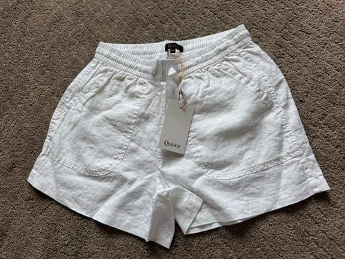Quince Women’s 100% European Linen Shorts White Size XS