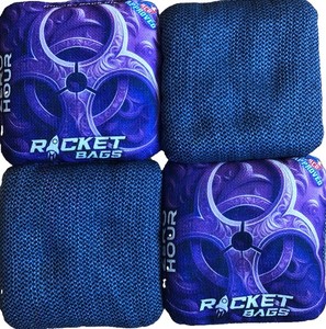 Rocket Bags Zero Hour ACO Stamped Cornhole Bags - Purple 5/8