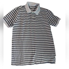 GAP Kids Cotton Polo Top Light Dark Blue Stripes Youth XL