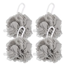 4Pcs Bath Sponges for Shower, 50G Body Scrubber for Daily Body Wash, Gray