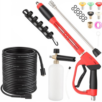 #ad Pressure Washer Gun and Hose Kit 3600PSI 50Ft Pressure Washer Hose with Foam... $76.15