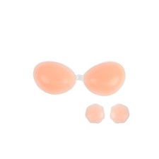 Nu Bra Adhesive Silicone Bra Women One Size Cup D Nude Reusable Backless Lift