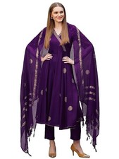 Women's Rayon Viscose Anarkali Printed Kurta with Pant  Dupatta