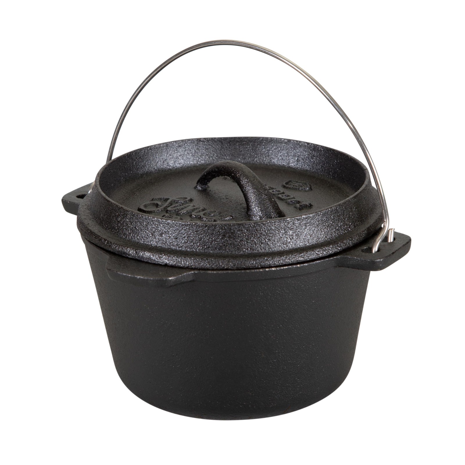 PRE-SEASONED CAST IRON DUTCH OVEN 1-QT Flat Bottom Cooking Grills Stoves Ovens